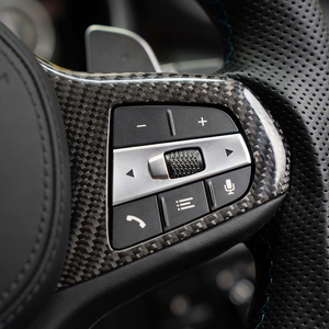 Copertura Centrale del Volante in Fibra di Carbonio con Pulsante Riscaldato per <span class=keywords><strong>BMW</strong></span> <span class=keywords><strong>G11</strong></span> G12 G20 G30 M3 G80 G81 M4 G82 M2 G87 F95 F96 F97 - Product Image 4