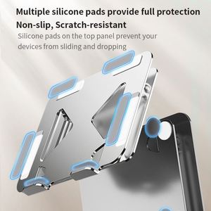 X529 Metal Sturdy Desktop <b>Stand</b> Foldable Height Adjustable Cooling <b>Stand</b> <b>for</b> Laptop Notebook <b>for</b> Gaming or Living Streaming - Product Image 4