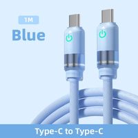 Câbles de données Type-C vers C extra longs de 1 m, conducteur en cuivre pur, tressage en nylon, charge rapide 3A, transfert de données haute vitesse – Offre Spéciale