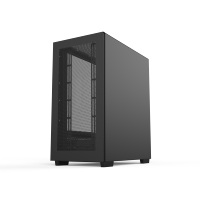 Boîtier PC Gaming EATX en Métal Plein avec Panneau Frontal Amovible en Maille, Côtés en Verre Trempé, Construction en Alliage d'Aluminium, Tour Noire (OEM/ODM)