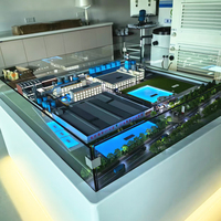 Modelo de escala de planificación arquitectónica integrada personalizada Diseño moderno en 3D para la gestión de proyectos de plantas operativas