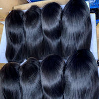 Perruque en cheveux humains naturels indiens Remy, transparente HD, de 30 pouces, avec dentelle frontale, lisse, sans colle, pré-épilée, pour femmes noires, vente en gros