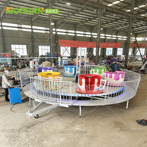 Atracciones de feria montadas en remolque para parques de atracciones: Atracción de tazas de café para niños, Atracción de tazas de té en venta - Product Image 5