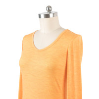 T-shirt pour femme en laine mérinos personnalisée Solarwool, col en V, manches longues, tricoté teint en fil