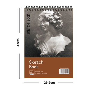 Blocco <span class=keywords><strong>da</strong></span> <span class=keywords><strong>Disegno</strong></span> a Spirale 60 <span class=keywords><strong>Fogli</strong></span> 68 lb <span class=keywords><strong>A3</strong></span> A5 Carta per Schizzi Senza Acidi per Bambini Principianti Artisti Professionisti - Product Image 4