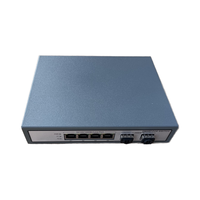 4*10/100/1000M RJ45 Ports 2*1000M Uplink Ring Fiber Optical Switch with POE SFP SNMP Support Enterprise Category Product