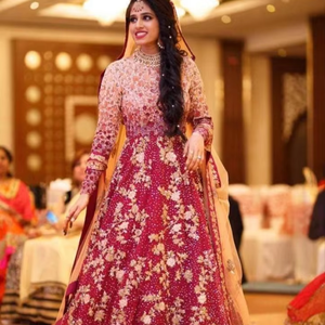 2019 más hermoso bordado pesado indio/paquistaní hasta el suelo vestido de fiesta de boda para mujeres de talla grande - Product Image 5