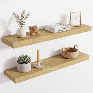 Wooden Floating <b>Wall</b> <b>Shelf</b> Solid Wood <b>Wall</b> <b>Mounted</b> Removable For Home Bathroom Bedroom Kitchen Living Room - Product Image 1