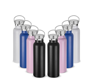 กระติกน้ำเก็บความร้อนสุญญากาศสองชั้น สแตนเลส ขนาด 600 มล. พร้อมฝาปิด สำหรับเล่นกีฬา ออกกำลังกาย เดินป่า ใส่เครื่องดื่ม  รับสกรีนโลโก้ - Product Image 3