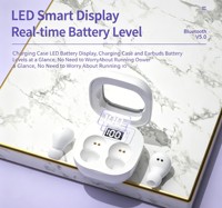Écouteurs sans fil miniatures pour le sommeil, affichage numérique, isolation phonique, son stéréo intra-auriculaire ultra-confortable pour dormir sur le côté