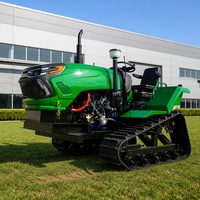 Tracteur chenillé miniature chinois 50 CV pour l'agriculture, avec motoculteur rotatif télécommandé pour la ferme