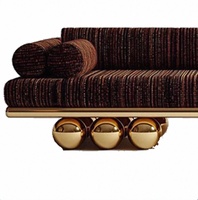 Canapé en tissu de luxe haut de gamme - Canapé de salon de villa italienne de luxe - Modèle de designer - Fauteuil artistique