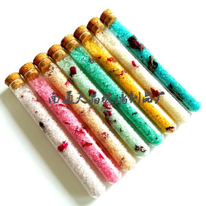 Tubos de Ensayo de Vidrio para Sal de Baño Tianjing de 25ml con Tapón de Corcho, Set Portátil con Pétalos de Rosa - Product Image 3