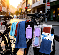 Serviette rafraîchissante personnalisée avec code QR, serviette de sport froide avec impression QR pour promotion d'entreprise