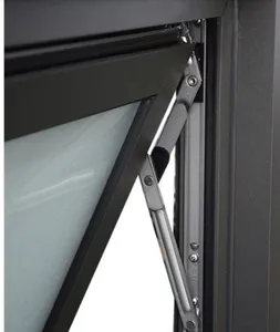 傾斜ターンアルミニウム開き窓二重強化ガラス断熱熱ドイツハードウェア垂直開口部フライスクリーン