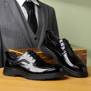 Zapatos de Vestir de Cuero de Lujo para Boda, Antideslizantes, Ligeros, Flexibles, Cómodos, para Novio, Fiesta, Banquete - Product Image 5