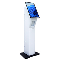 Kiosque interactif tactile de 21,5 pouces, kiosque en libre-service sur pied avec imprimante thermique, lecteur de code QR, lecteur de carte NFC pour supermarché