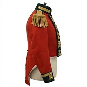 Manteau long en laine rouge pour homme, style vintage, double boutonnage, manches longues, vêtement d'extérieur décoratif - Product Image 3
