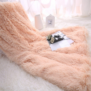 ผ้าห่มขน Faux นุ่มพิเศษ,ผ้าห่มขนสัตว์ขายส่งแบบเรียบหรูจากประเทศจีน - Product Image 5