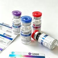 Autocollants holographiques durables anti-rayures, étiquettes adhésives personnalisées imperméables pour flacons en verre cosmétiques de 3 ml et 10 ml