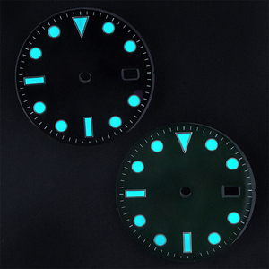 Ricambi per Orologi <span class=keywords><strong>Quadrante</strong></span> SUB Blu Nero <span class=keywords><strong>Verde</strong></span> da 28,4 mm Super Luminoso, Compatibile con Movimento 3135 2824, Adatto per <span class=keywords><strong>Orologio</strong></span> AR Factory - Product Image 1