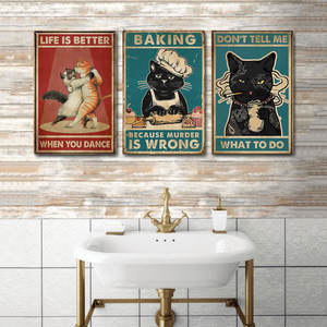 Vente en gros d'original design rétro salon <span class=keywords><strong>de</strong></span> coiffure étain métal signe art mural plaque en aluminium impression affiche décoration murale pour hommes artisanat - Product Image 5