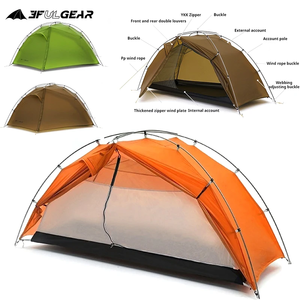 <span class=keywords><strong>3F</strong></span> TAIJI 1 tente simple tente de camping ultralégère pour l'extérieur portable double couche imperméable à l'eau pour l'escalade et la randonnée tentes en nylon 15D - Product Image 1