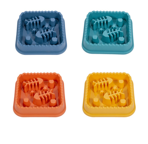 Fabricante al por mayor naranja azul verde amarillo alimentador lento perro cuenco diseño de hueso de pescado - Product Image 6