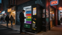 Máquina Expendedora Compatible con Tarjetas IC, Sistema de un Solo Tóquen, Dispensador de Bebidas y Aperitivos con Soporte para Tarjetas de Campus y Oficina