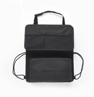 Organisateur de rangement suspendu pour siège arrière de voiture en cuir avec support pour tablette tactile