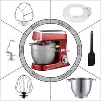 Robot Pâtissier Professionnel SOHEF, Batteur Sur Socle 7.5L Pétrin à Crochet Spirale 1500W pour Pâtes à Pain, Gâteaux et Pizza
