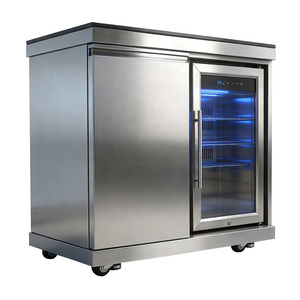 CB Commercial Refrigerator Stainless Steel Cabinet With Glass Door Fridge Household Outdoor Kitchen Free-standing Installation H - Product Image 4
