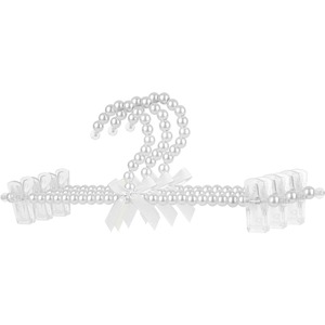 Cintres pour pantalons en perles <span class=keywords><strong>Porte</strong></span>-vêtements en plastique avec nœud papillon avec organisateur à clips pour ranger les robes Chemises Pantalons Jupes dans le placard des chambres à coucher - Product Image 2