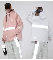 Nouvelle combinaison de ski pour couples, grande taille, imperméable, coupe-vent, séchage rapide, réfléchissante, à capuche, pour snowboard et ski, veste de ski coupe-vent d'hiver