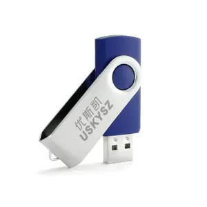 旋转USB USKYSZ品牌1gb 2gb 4gb 8gb 16gb 32gb 64gb 128GB高速记忆棒2.0标志促销礼品u盘
