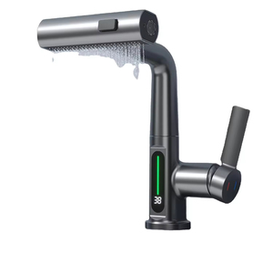 Modern Brass Multifunction Kitchen Sink Faucet
