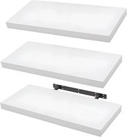 Ensemble de 3 étagères flottantes en bois rustique, étagères murales de rangement, fonction pliable, pour chambre à coucher, salon, meubles de maison