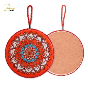 Rond décoratif en céramique plats avec liège retour coussin chauffant <span class=keywords><strong>dessous</strong></span> ensemble pour la coutume imprimée - Product Image 3