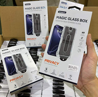 Xmart Magic Box – Verre de protection d'écran anti-espion pour iPhone 18 Pro Max 17 16 15 14 13 12 Pro, sans poussière, avec kit d'installation, en verre trempé