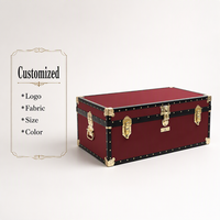 Valise vintage en cuir PU, valises de voyage, boîte de rangement à domicile