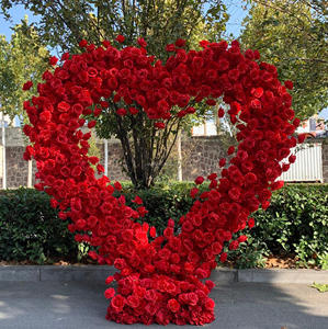 Nuevo Arco Decorativo Floral en Forma de Corazón Rojo y Rosa de <span class=keywords><strong>2</strong></span> <span class=keywords><strong>Metros</strong></span> para Decoración de Fondo de Escenario de Bodas y Fiestas - Product Image 1