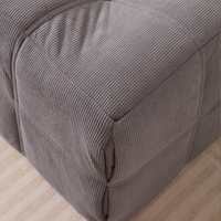 Canapé-lit de loisirs inclinable sans cadre, entièrement rembourré en éponge, capitonné, en tissu microfibre et velours côtelé pour salons, balcons, chambres
