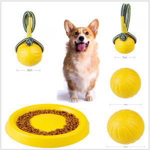 Katı EVA yüzdürme yüzen köpük Bite dayanıklı elastik Pet polis köpek römorkör öz oyun egzersiz eğitimi oyuncak topu ile halat - Product Image 3