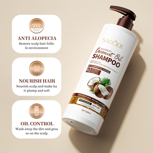 Serie SADOER agli Aminoacidi e Cocco per la Cura del Corpo e dei <span class=keywords><strong>Capelli</strong></span>, Shampoo e <span class=keywords><strong>Balsamo</strong></span> Idratante e Lisciante con Controllo del Sebo - Product Image 3