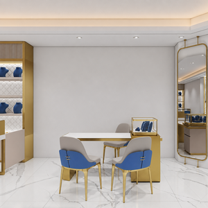 Conception de magasin de bijoux commercial, rendu 3D professionnel, dessin de plan d'aménagement, idée de design d'intérieur pour bijouterie en or, personnalisé - Product Image 2