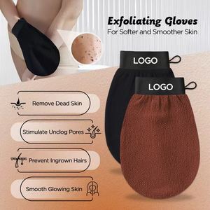 Custom Pakket Viscose Marokko Body Scrub Kessa Mitt Handschoen Exfoliëren Bad Exfoliërende Handschoenen - Product Image 2