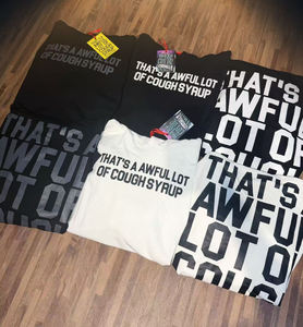 Sweat-shirts à capuche de qualité supérieure, 100% coton épais, avec la phrase « THAT'S A AWFUL LOT OF COUGH SYRUP », personnalisables pour hommes - Product Image 1