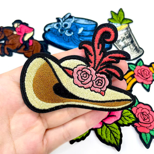 رقع تطريز لسباق الخيل كنتاكي ديربي، رقع مطرزة للخيول والورود وحدوات الخيل قابلة للكي على القبعات والملابس - Product Image 6