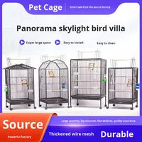 Fabricant de cages pour animaux de compagnie fourni directement, vente en gros de cages pour cockatoos, cages à oiseaux multifonctionnelles, série B03, cadre métallique haut de gamme