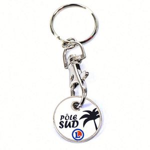 Promotional High Quality Blank Round Custom logo Metal <b>Engraved</b> Keychains Stainless Steel - Product Image 2
